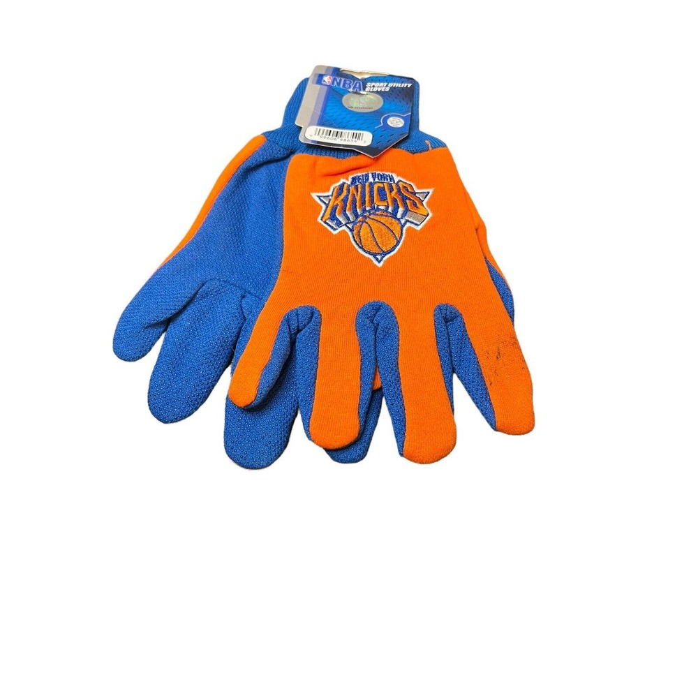 New York Knicks Gloves Sports Logo Utility Work Garden NEW Colored Palm